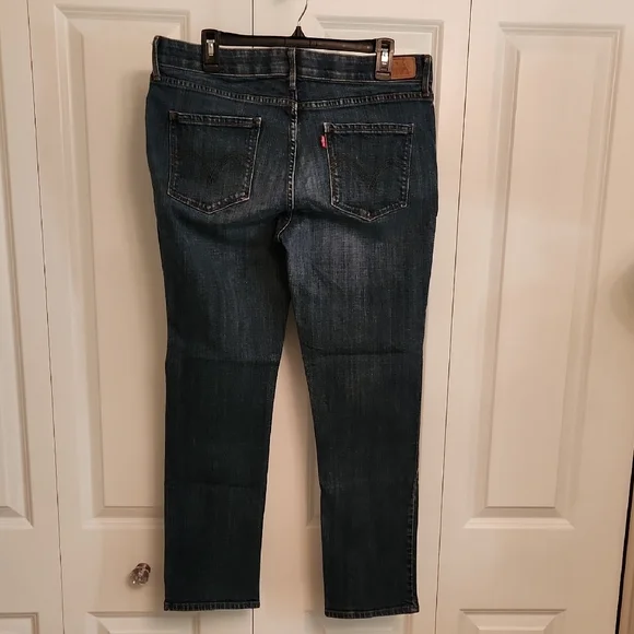 Levi's 525 Perfect Waist Blue Straight Leg Jeans size 16S - Picture 2 of 6